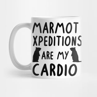 Marmot mountains dolomites cardio saying alps Mug